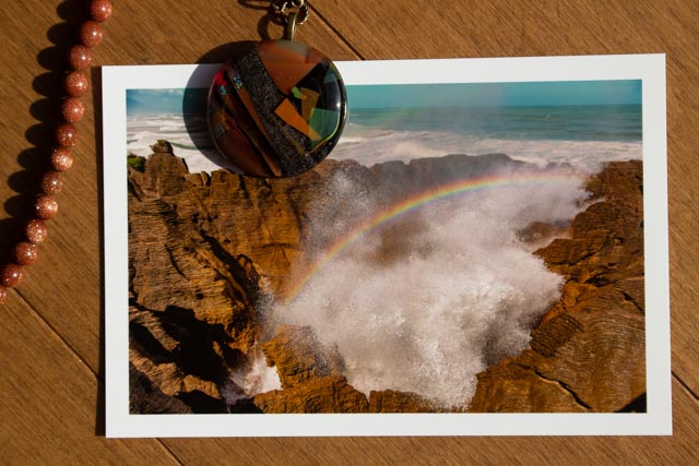 Punakaiki blowholes brown pendant